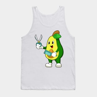 Avocado Hairdresser Scissors Comb Tank Top